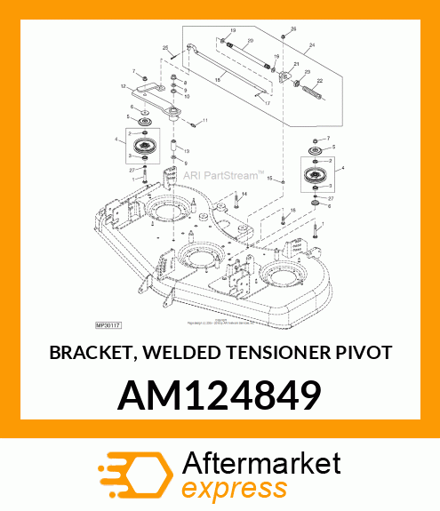 BRACKET, WELDED TENSIONER PIVOT AM124849