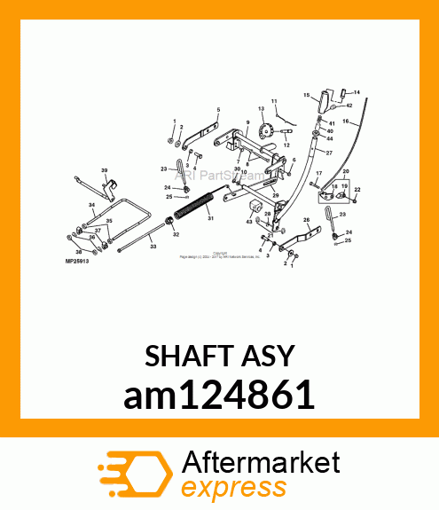 LIFT ARM, SHAFT, WELDED LIFT am124861