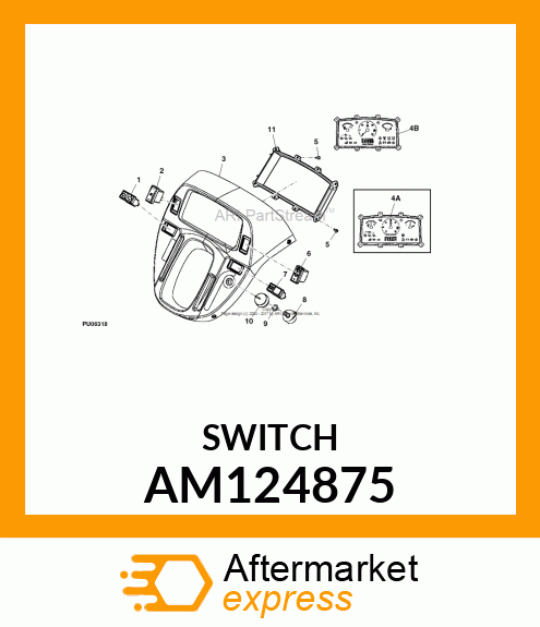 SWITCH, LIGHT AM124875