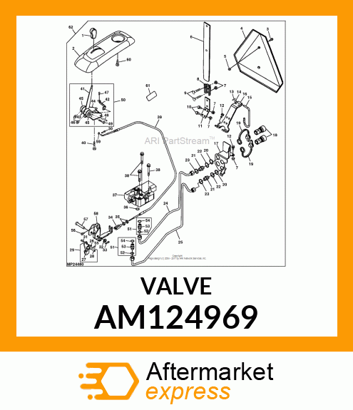 VALVE, ONE SPOOL LESS RELIEF AM124969