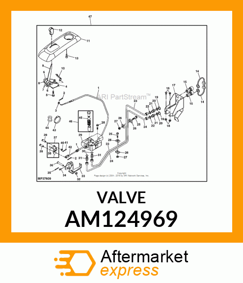 VALVE, ONE SPOOL LESS RELIEF AM124969