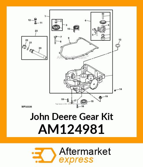 KIT, GOVERNOR GEAR W/PIN AM124981