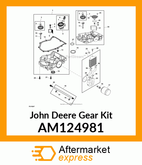 KIT, GOVERNOR GEAR W/PIN AM124981