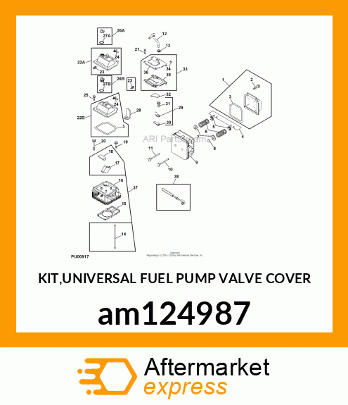 KIT,UNIVERSAL FUEL PUMP VALVE COVER am124987