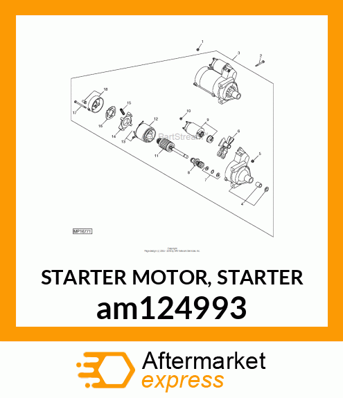 STARTER MOTOR, STARTER am124993