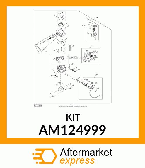 KIT, CARBURETOR REPAIR AM124999