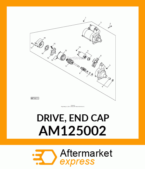 DRIVE, END CAP AM125002