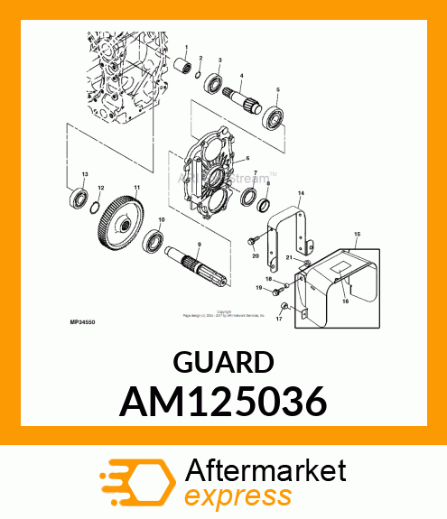 GUARD, PTO ASSEMBLY AM125036