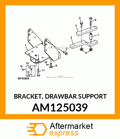 BRACKET, DRAWBAR SUPPORT AM125039