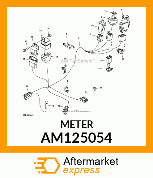 METER, HOUR RECT SURFACE MTG METRIC AM125054