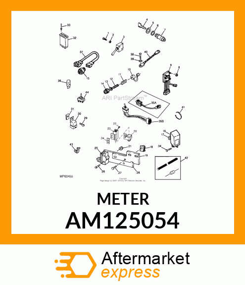 METER, HOUR RECT SURFACE MTG METRIC AM125054