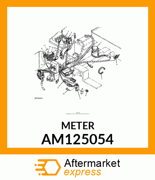 METER, HOUR RECT SURFACE MTG METRIC AM125054