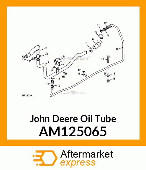 TUBE, OIL LINE PUMP SUCTION AM125065