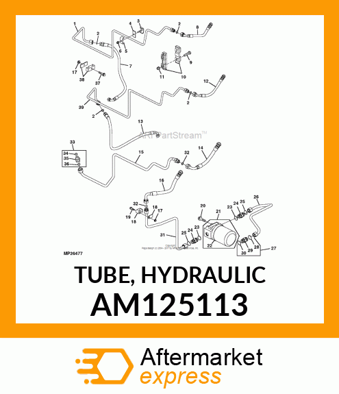 TUBE, HYDRAULIC AM125113