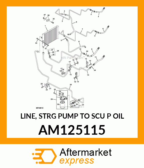 LINE, STRG PUMP TO SCU P OIL AM125115