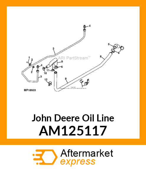 LINE, IMP PUMP TO FLOW DIV. OIL AM125117