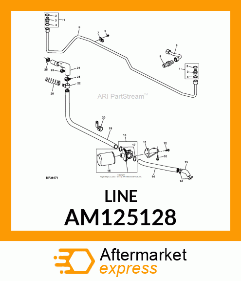 LINE, SCV TO RCV OIL AM125128