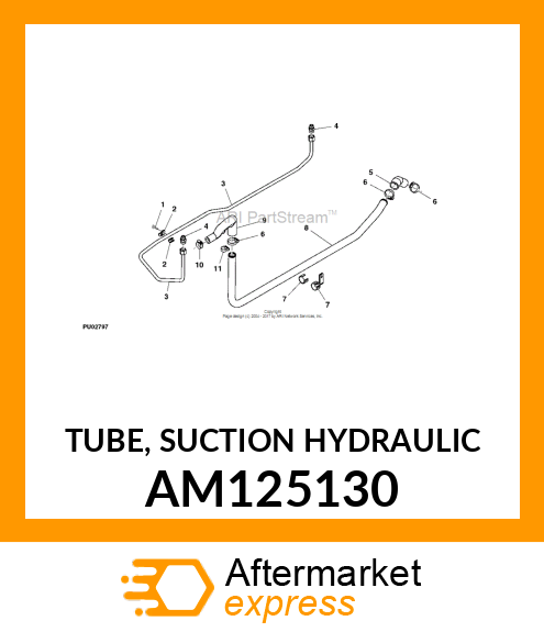 TUBE, SUCTION HYDRAULIC AM125130