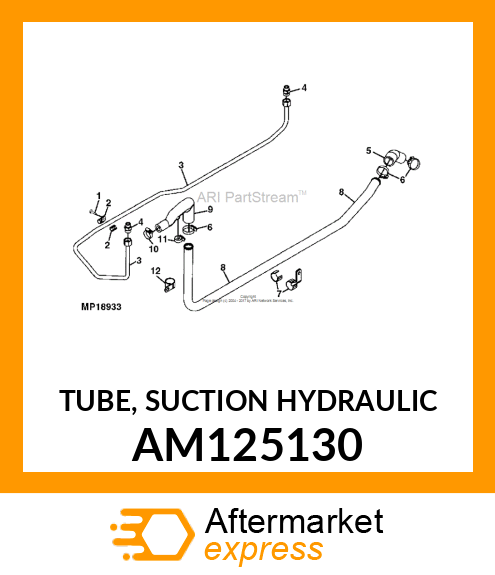 TUBE, SUCTION HYDRAULIC AM125130