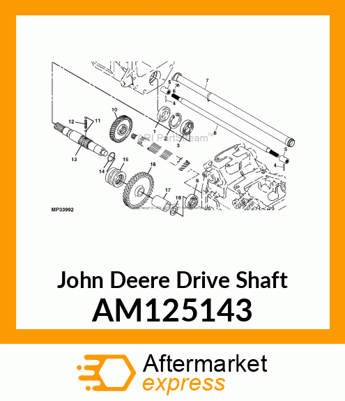 SHAFT, DRIVE (MFWD) AM125143