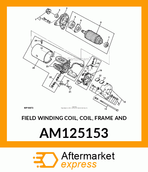 FIELD WINDING COIL, COIL, FRAME AND AM125153