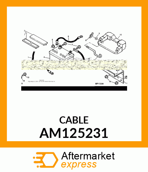 CABLE, POSITIVE BATTERY AM125231