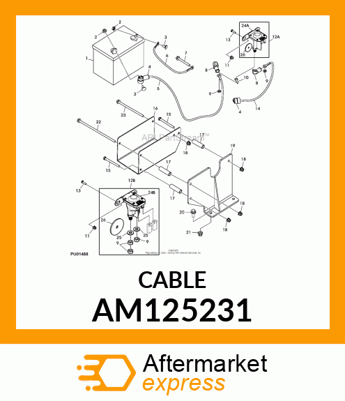 CABLE, POSITIVE BATTERY AM125231