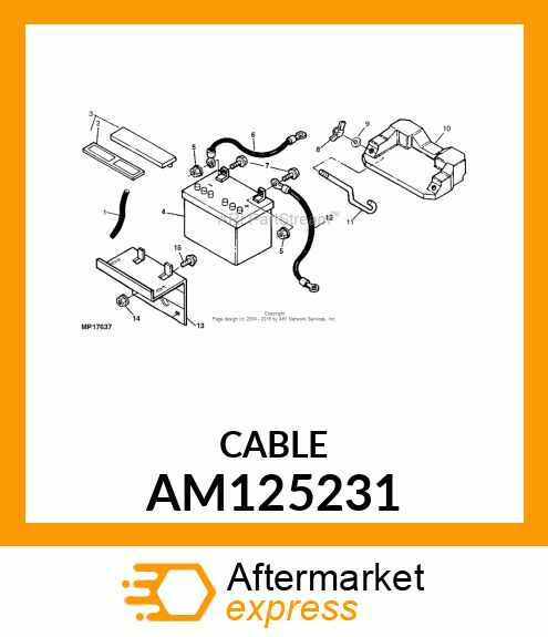 CABLE, POSITIVE BATTERY AM125231