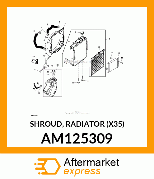 SHROUD, RADIATOR (X35) AM125309