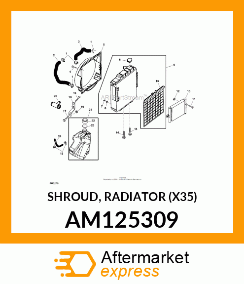 SHROUD, RADIATOR (X35) AM125309