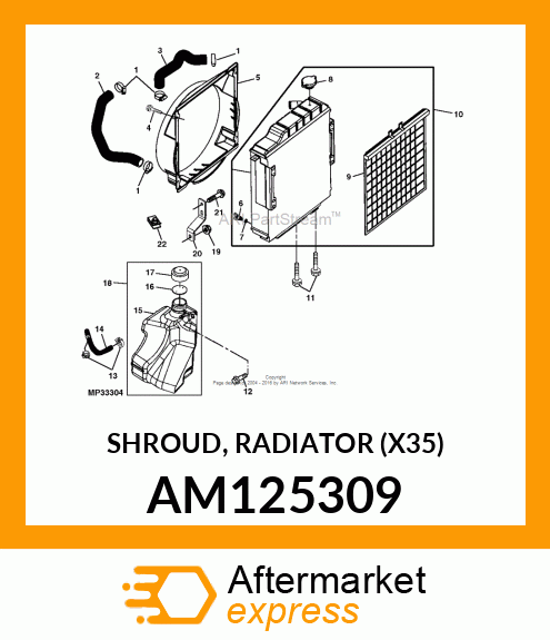 SHROUD, RADIATOR (X35) AM125309