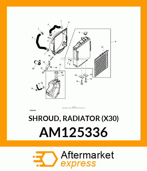 SHROUD, RADIATOR (X30) AM125336