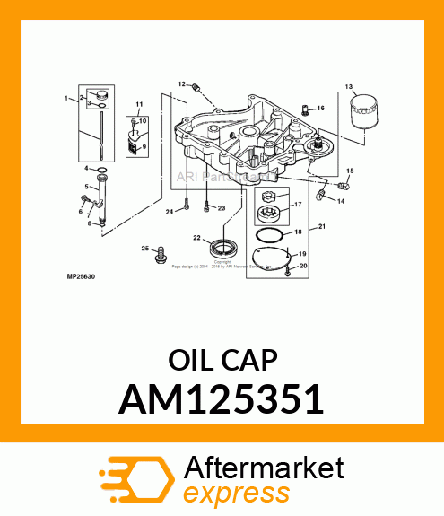 KIT, OIL FILL CAP AM125351