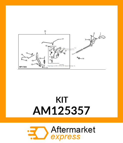 KIT, GOVERNOR LEVER AM125357