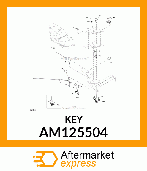 KEY, PADDED W/BELL FACE AM125504