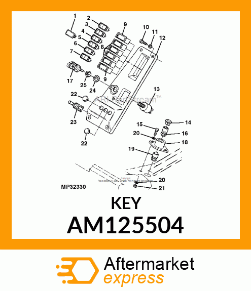 KEY, PADDED W/BELL FACE AM125504