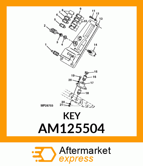 KEY, PADDED W/BELL FACE AM125504