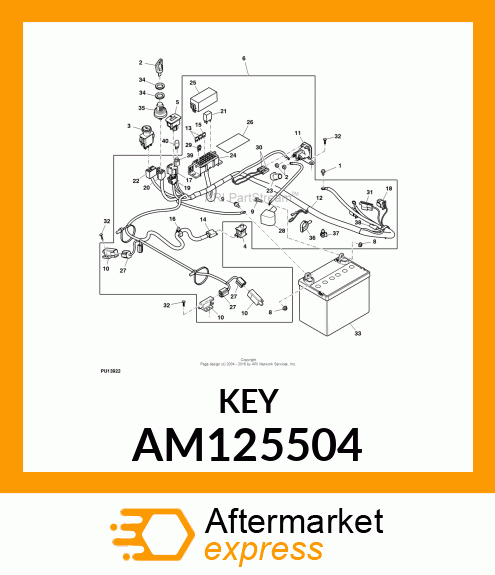 KEY, PADDED W/BELL FACE AM125504