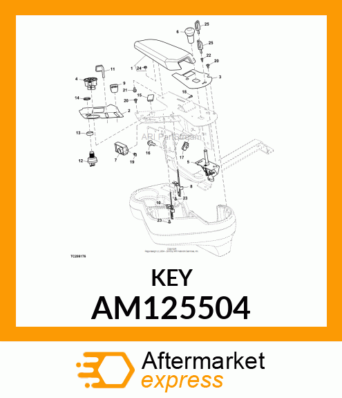 KEY, PADDED W/BELL FACE AM125504