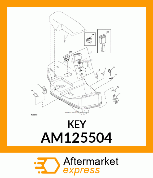 KEY, PADDED W/BELL FACE AM125504