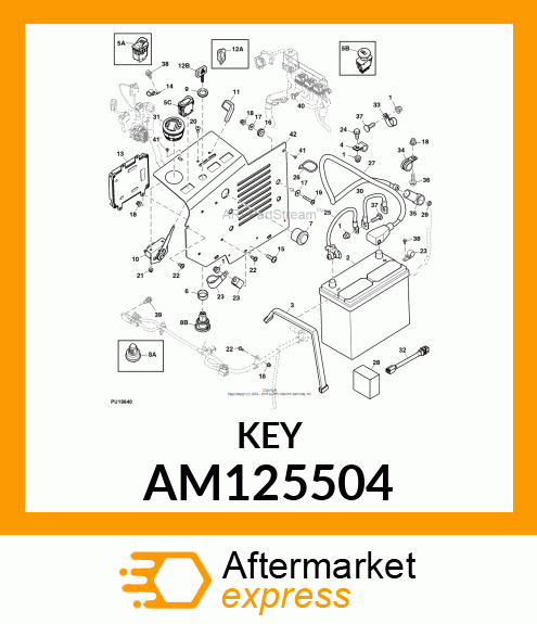 KEY, PADDED W/BELL FACE AM125504