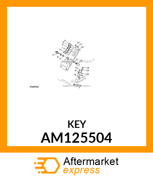 KEY, PADDED W/BELL FACE AM125504