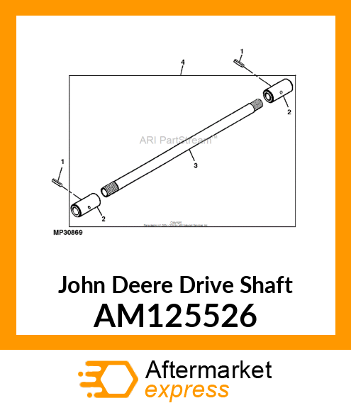 ASSEMBLY, MFWD DRIVE SHAFT AM125526