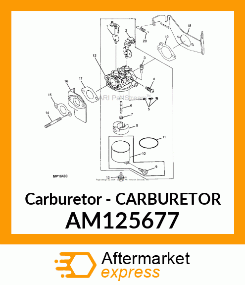 Carburetor - CARBURETOR AM125677