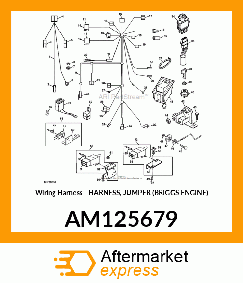 Wiring Harness - HARNESS, JUMPER (BRIGGS ENGINE) AM125679