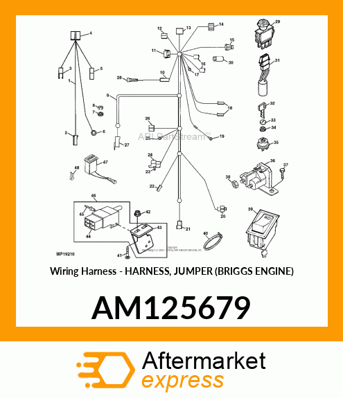 Wiring Harness - HARNESS, JUMPER (BRIGGS ENGINE) AM125679