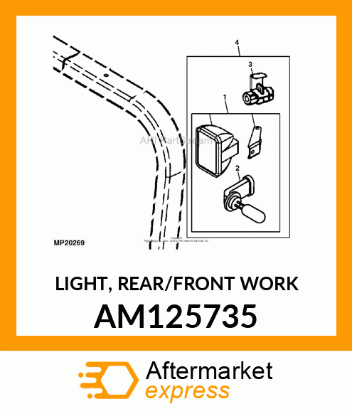 LIGHT, REAR/FRONT WORK AM125735