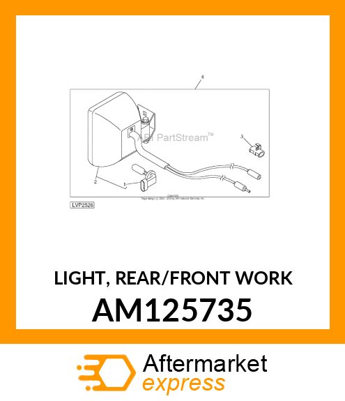 LIGHT, REAR/FRONT WORK AM125735