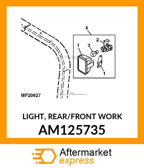 LIGHT, REAR/FRONT WORK AM125735