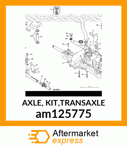 AXLE, KIT,TRANSAXLE am125775